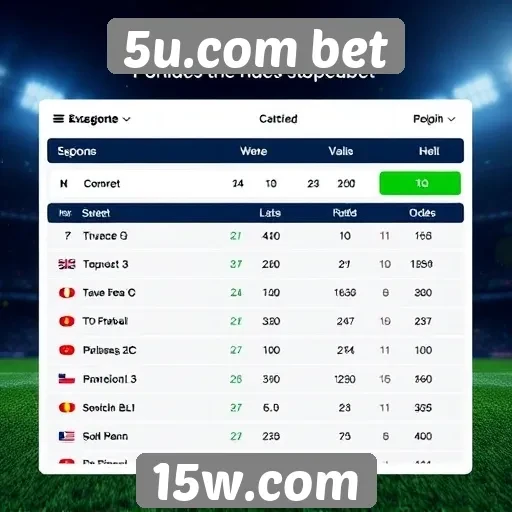 Comparativo de odds no 5u.com bet